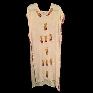 Free People Embroidered Gauze Duster Poncho